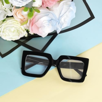 Fashionable hoyuwak Oversized Square Blue Light Glasses