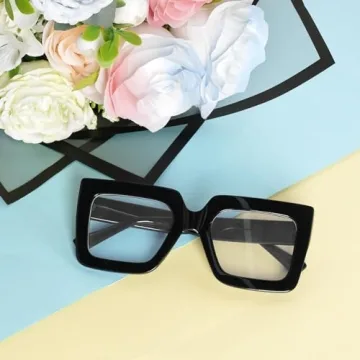 Fashionable hoyuwak Oversized Square Blue Light Glasses