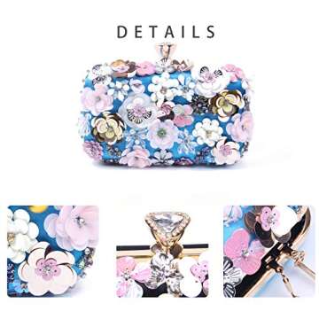 Lanpet Flower Evening Handbag for Weddings and Parties