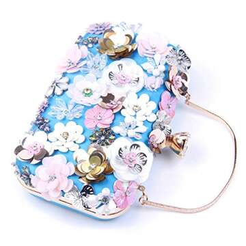 Lanpet Flower Evening Handbag for Weddings and Parties