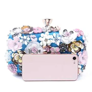 Lanpet Flower Evening Handbag for Weddings and Parties