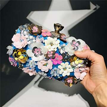 Lanpet Flower Evening Handbag for Weddings and Parties