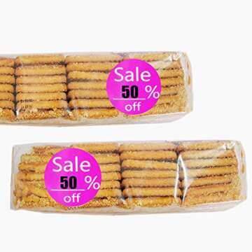 1.5 Inch Pink Sale % Off Round Sticker Labels - 500 Labels/Roll