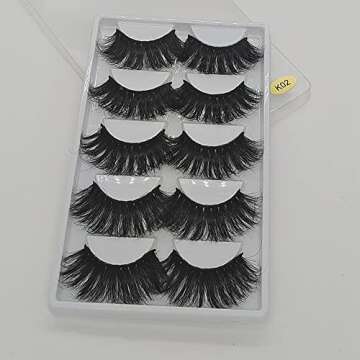 5 Pairs 3D Mink Lashes Natural Fluffy Eyelashes