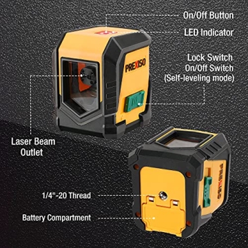PREXISO Laser Level 65Ft Self Leveling Green Beam Tool
