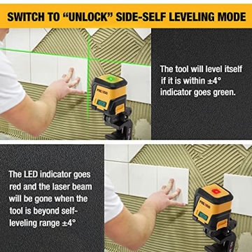 PREXISO Laser Level 65Ft Self Leveling Green Beam Tool