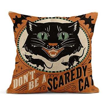 Rouihot Halloween Throw Pillow Covers Set of 4