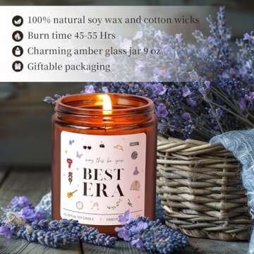 Taylor Inspired May This Be Your Best Era Scented Candle - Natural Soy Lavender Candle- 9Oz, Cool Gi...