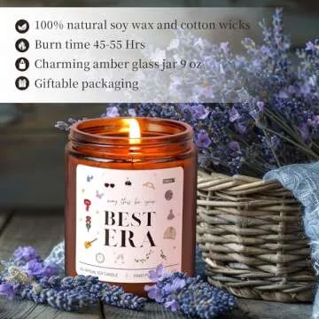 Taylor Inspired May This Be Your Best Era Scented Candle - Natural Soy Lavender Candle- 9Oz, Cool Gi...