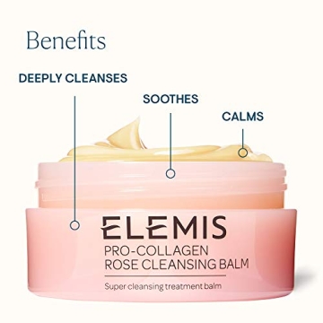 ELEMIS Pro-Collagen Cleansing Balm | Ultra Nourishing Treatment Balm + Facial Mask Deeply Cleanses, Soothes, Calms & Removes Makeup and Impurities