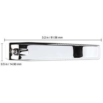 3pcs Large Beauticom Stainless Steel Straight Nail Clipper - Professional Ultra Sharp Sturdy Silver ...