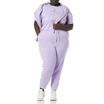 Amazon Essentials Women's Perfect Short-Sleeve T-Shirt (Available in Plus Size) (Previously Amazon Aware), Purple, Large