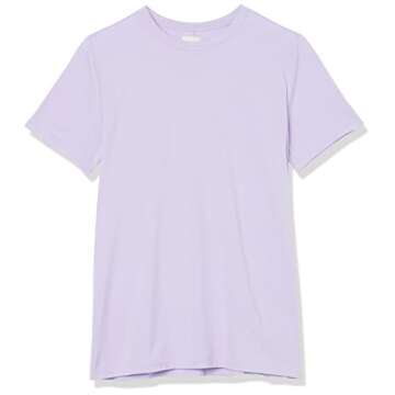Amazon Essentials Women's Perfect Short-Sleeve T-Shirt (Available in Plus Size) (Previously Amazon Aware), Purple, Large