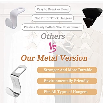 Durable ZEDODIER Hanger Connector Hooks to Save Closet Space