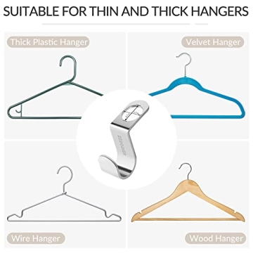 Durable ZEDODIER Hanger Connector Hooks to Save Closet Space