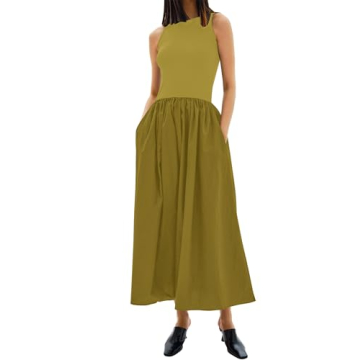 MISSACTIVER Sleeveless Maxi Dress with Pockets - Summer Ready