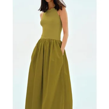 MISSACTIVER Sleeveless Maxi Dress with Pockets - Summer Ready