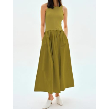 MISSACTIVER Sleeveless Maxi Dress with Pockets - Summer Ready