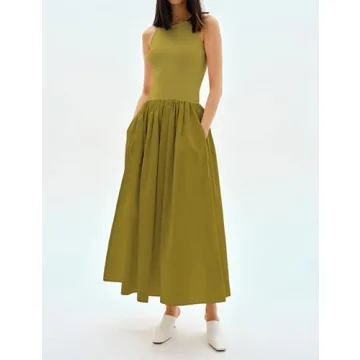 MISSACTIVER Sleeveless Maxi Dress with Pockets - Summer Ready