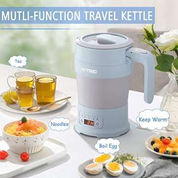 HYTRIC Travel Electric Kettle - BPA-Free & Foldable Design