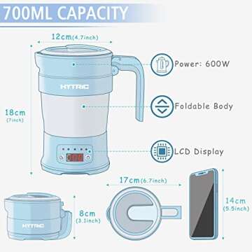 HYTRIC Travel Electric Kettle - BPA-Free & Foldable Design