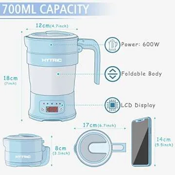 HYTRIC Travel Electric Kettle - BPA-Free & Foldable Design