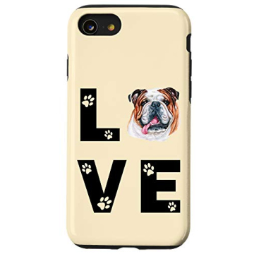 iPhone SE (2020) / 7 / 8 Cute ENGLISH BULLDOG Dog Puppy Love Gift Case