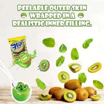 Fruit Peelable Candy - 4D peelable Gummies, 9.46oz Jelly Filled Gummies, Gluten Free Individually Wrapped Korean Snacks, Sweet Crystal Fudge for Party Father's Day Gifts (4 Bags)