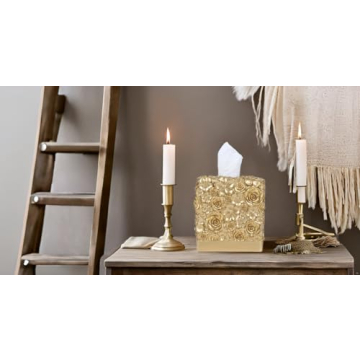 Hymmah Modern Square Tissue Box Cover Elegant Home Decor