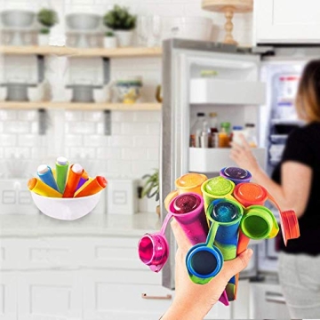 Colorful Wpunwen Silicone Ice Pop Molds for Kids