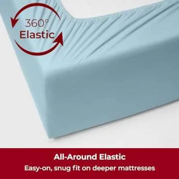 Mellanni Extra Deep King Sheets - 4 PC Iconic Collection Bedding - Hotel Luxury, Ultra Soft, Cooling Bed Sheets - Wrinkle, Fade, Stain Resistant (King, Aqua)