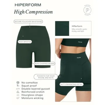 PAVOI ACTIVE HiPerform Women's Butt Sculpting Biker Shorts