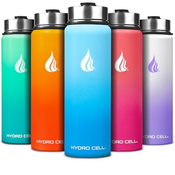 HYDRO CELL Stainless Steel Insulated Water Bottle with Straw - For Cold & Hot Drinks - Metal Vacuum ...