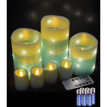 LED Flameless Candle Set with Remote Control