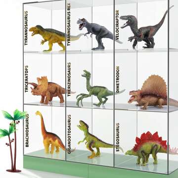 Dinosaur Toys for Kids 3-5 with Play Mat & Trees