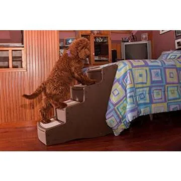 Pet Gear Easy Step IV Pet Stairs, 4 Step for Cats/Dogs, Removable Washable Carpet Treads, for Pets U...