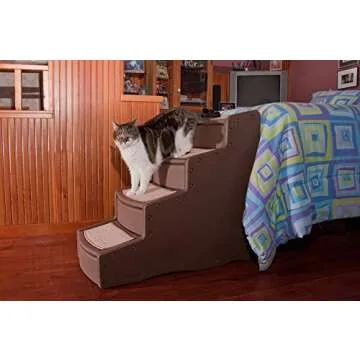 Pet Gear Easy Step IV Pet Stairs, 4 Step for Cats/Dogs, Removable Washable Carpet Treads, for Pets Up to 150lbs, No Tools Required, Available in 4 Colors