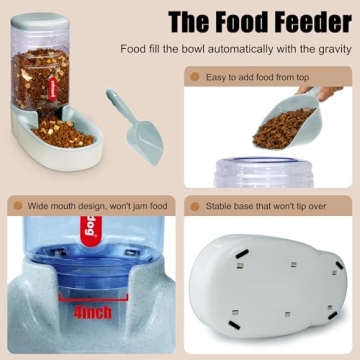 Automatic Pet Feeder and Waterer for Small Medium Pets