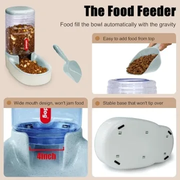 Automatic Pet Feeder and Waterer for Small Medium Pets