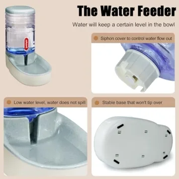 Automatic Pet Feeder and Waterer for Small Medium Pets