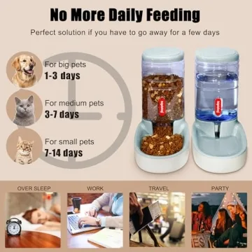 Automatic Pet Feeder and Waterer for Small Medium Pets