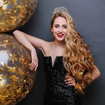 Happy New Year Rhinestone Headband for Parties