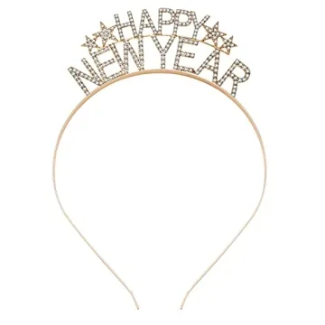 Happy New Year Rhinestone Headband for Parties