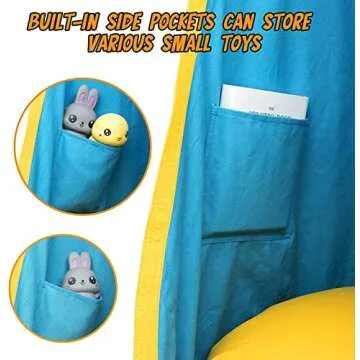 Y- STOP Kids Pod Swing Chair with Sensory Pocket and Pillow