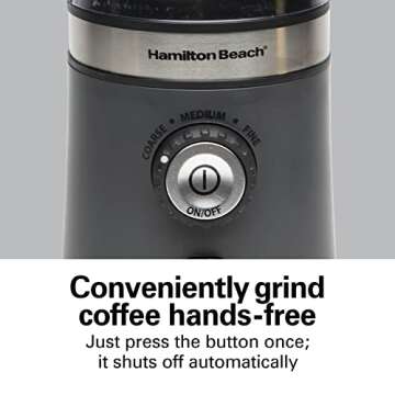 Hamilton Beach Electric Coffee Grinder for Beans, Spices and More, with Multiple Grind Settings for ...