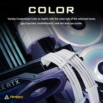 Antec Power Supply Sleeved Cable Extension Set - 30cm