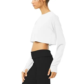 Bestisun Long Sleeve Crop Top for Stylish Workouts