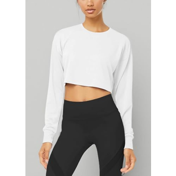 Bestisun Long Sleeve Crop Top for Stylish Workouts