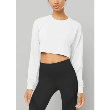 Bestisun Long Sleeve Crop Top for Stylish Workouts
