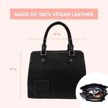 PortoVino Roma Handbag - Fashionable Wine Purse with Hidden Spout, Insulated Drink Purse Compartment, Holds 1 bottle of Wine! Wine Gift! Perfect for Traveling, Concert, Bachelorette Party!